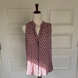 Bella Dahl Pink Sleeveless Polka Dot Camisole